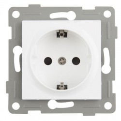 BASE EMPOTRABLE ENCHUFE S/MARCO BLANCO