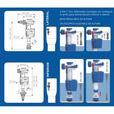 FLOTADOR COMPLETO DOS TOMAS DUO